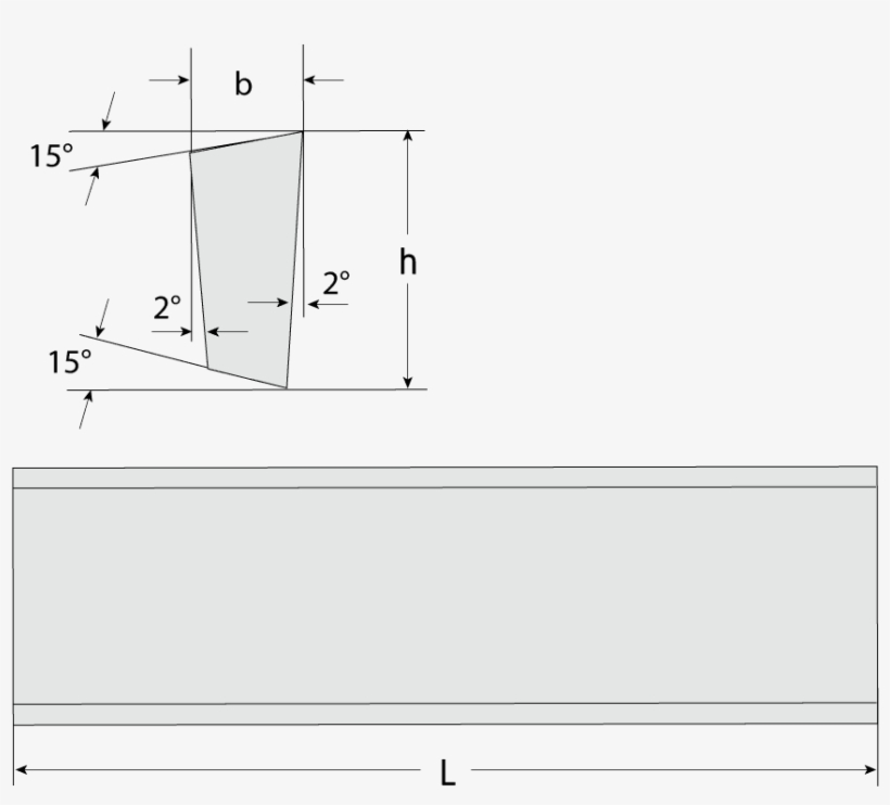 Din4964l1 Irregular Trapezoid Tool Bit L-1 - Monochrome, transparent png #9753044