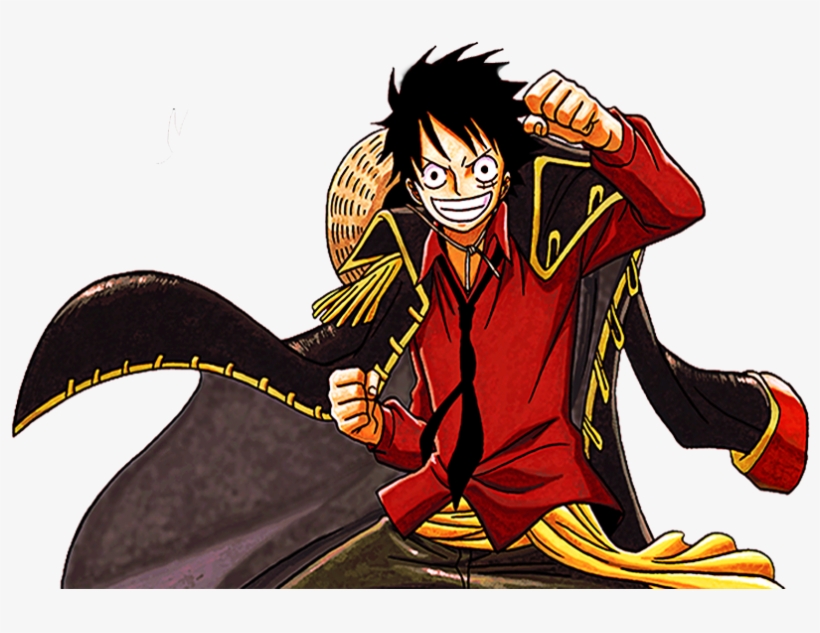 Luffy Vs Natsu And Gray - One Piece Luffy Black Cape, transparent png #9753421