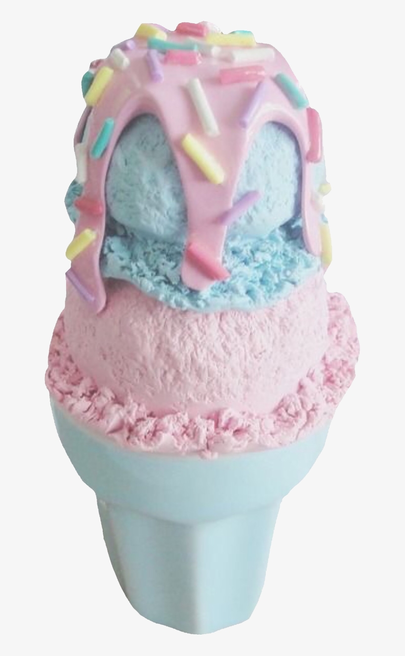Food Png, Main Street, Overlays, Mood Boards, Oc, Meme, - Pink And Blue Ice Cream, transparent png #9754417