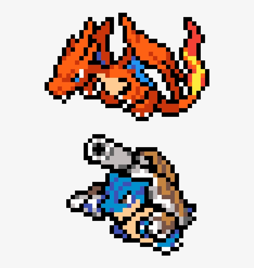 Mega Charizard And Blastoise - Pixel Pokemon Gifs Mega Charizard, transparent png #9754565