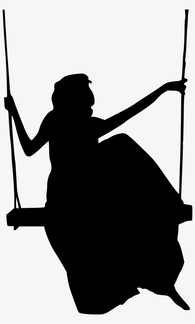 Woman Swing Silhouette, transparent png #9756529