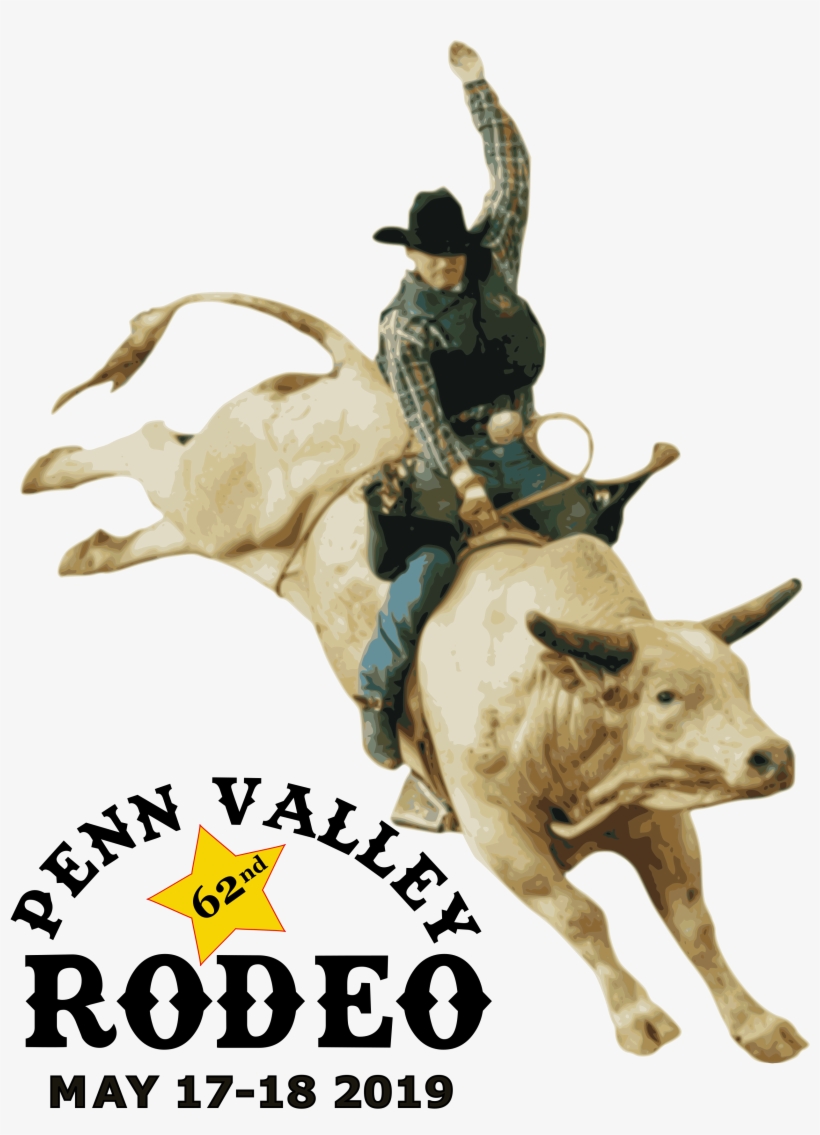 62nd Annual Penn Valley Rodeo Coming May 17-18 - Bull Riding, transparent png #9756848
