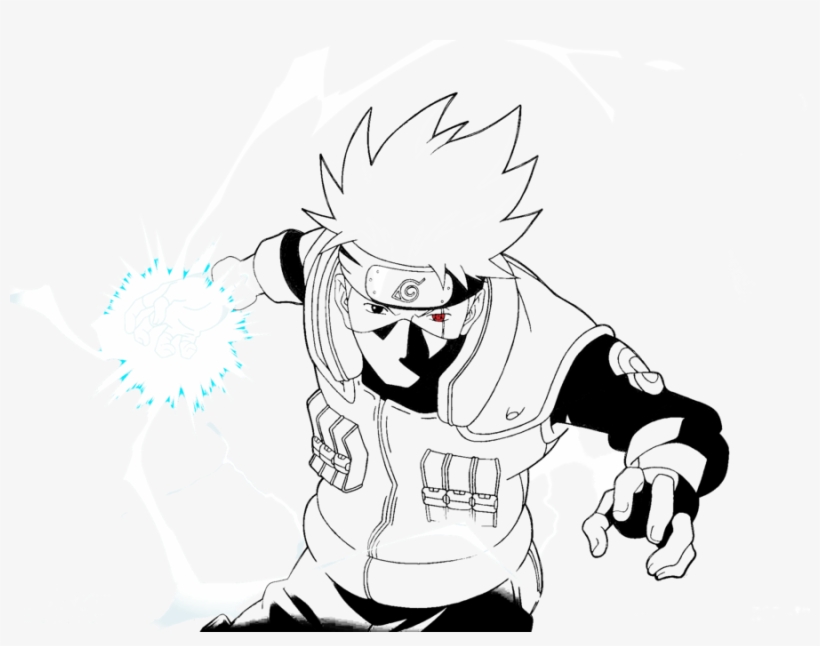 Kakashi Drawing Epic - Kakashi Raikiri, transparent png #9758563