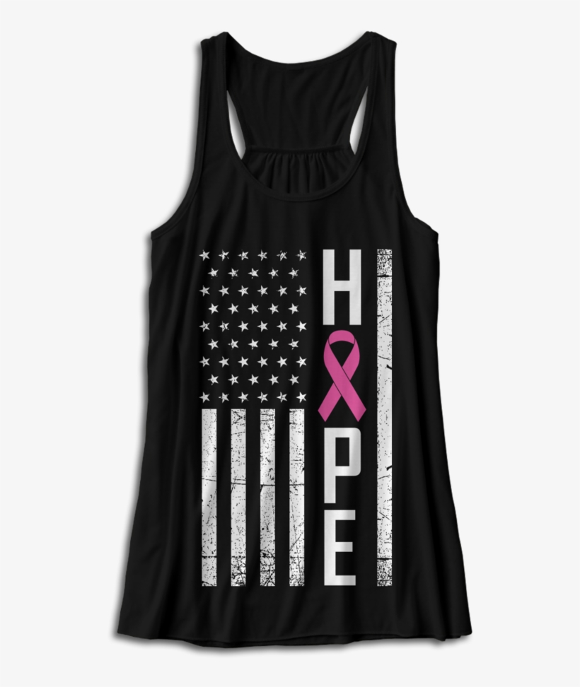 Breast Cancer Hope Ribbon - T-shirt, transparent png #9758886
