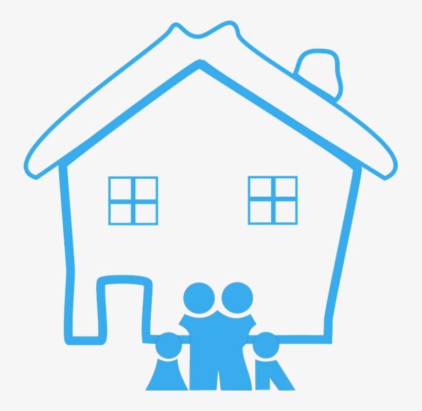 White House Clipart Family House - Family Home Clipart, transparent png #9758942
