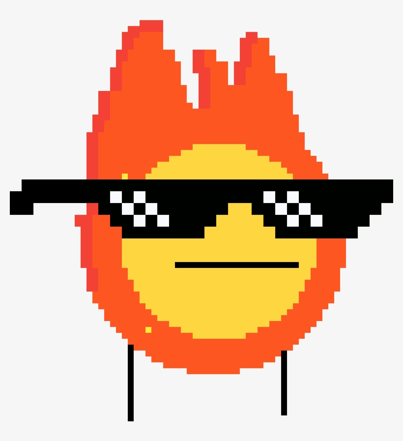 Fire Like A Boss - Pixel Faces, transparent png #9759522