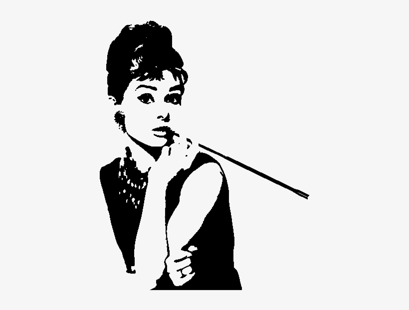 Adesivo De Parede Audrey Hepburn - Breakfast At Tiffany's Clipart, transparent png #9759695
