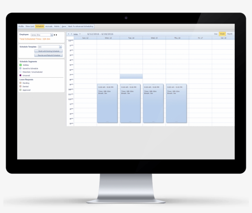 Force Employeepersonalschedule Asure Software - Computer Monitor, transparent png #9760190