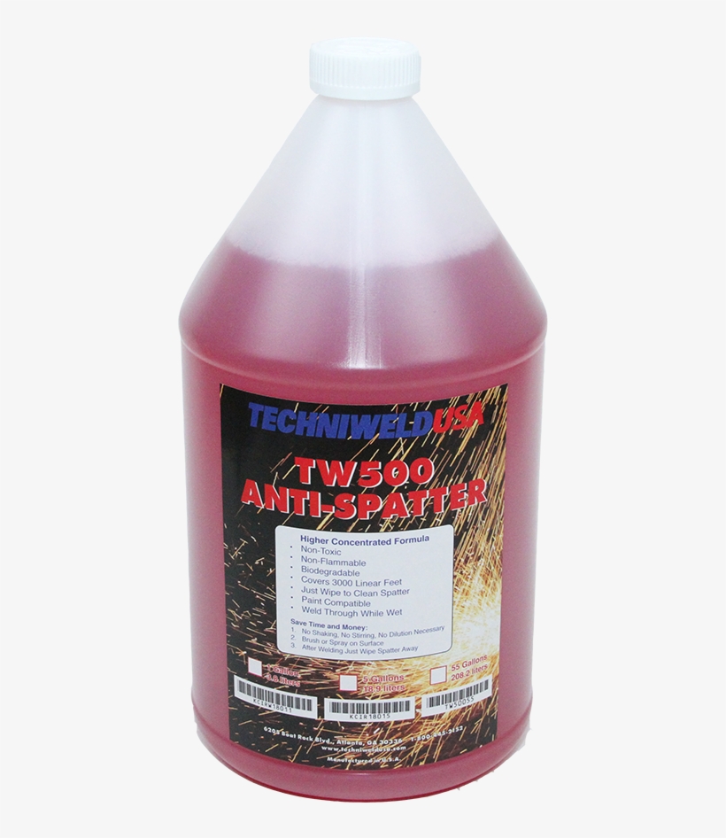 5/gl Water Based Anti-spatter - Bottle, transparent png #9762357