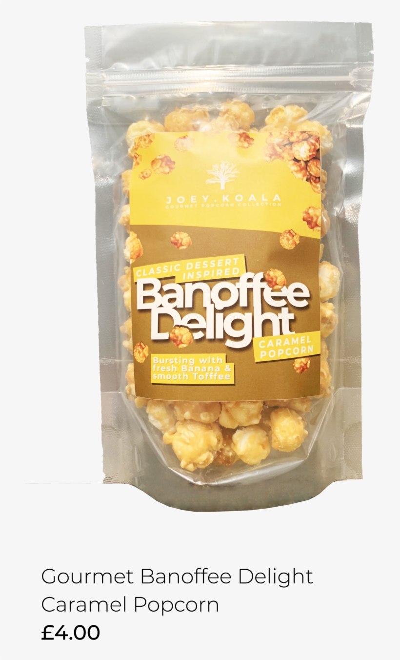 Gourmet Banoffee Delight Popcorn 100gr Joey - Kettle Corn, transparent png #9762644
