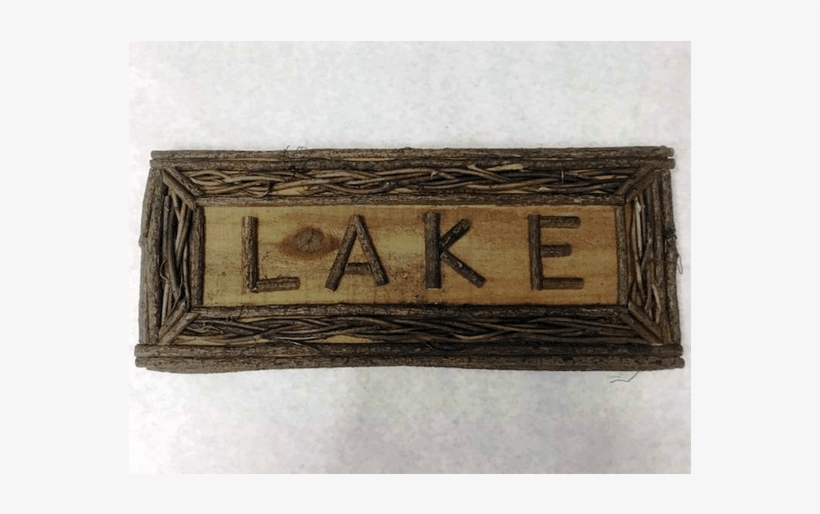 Rustic Twig Lake Sign - Wood, transparent png #9762708