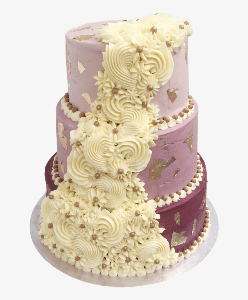 Royale Cream Cascade Anges De Sucre On - Purple And Cream Dip Cake, transparent png #9763000