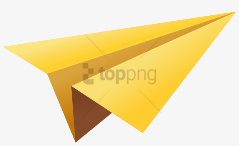 Free Png Flying Paper Plane Png Image With Transparent - Paper Plane Yellow, transparent png #9763361