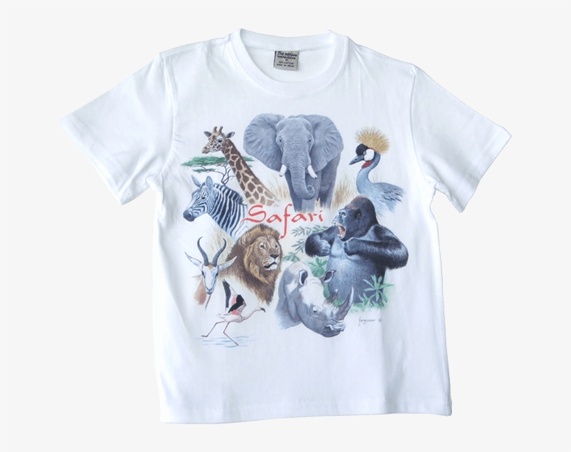Safari Animals T-shirt For Kids - Active Shirt, transparent png #9763635