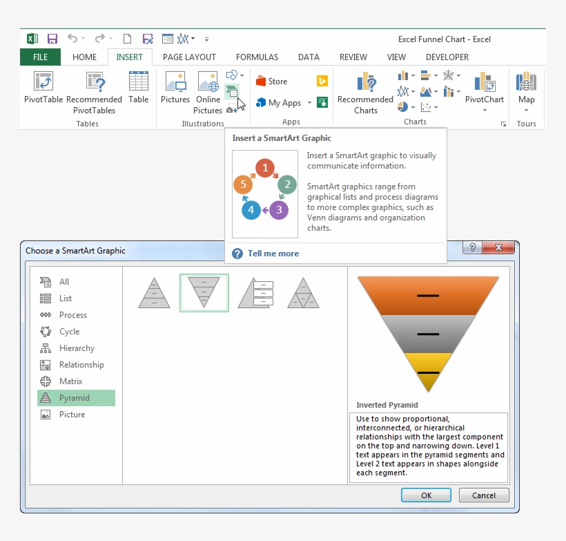 How To Create An Excel Funnel Chart - Funnel Excel Home Detail Checkout, transparent png #9764777