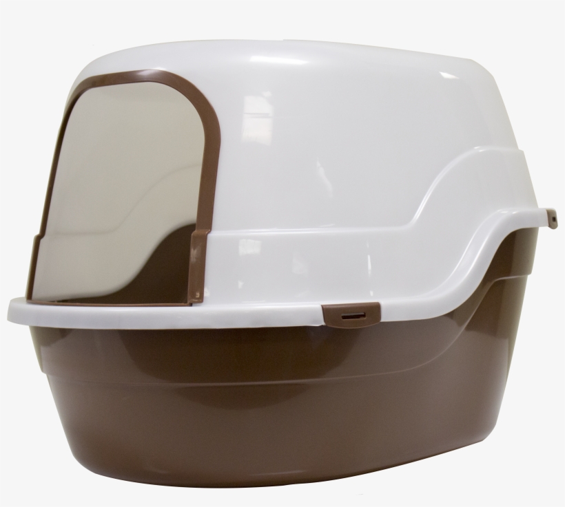 Cat Litter Pan With Hood And Door Trim Brown - Chocolate, transparent png #9765465