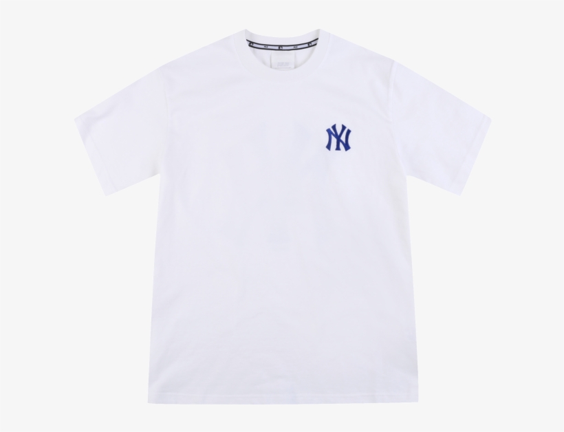 New York Yankees Popping Big Logo Short Sleeved T-shirt - Active Shirt, transparent png #9765596