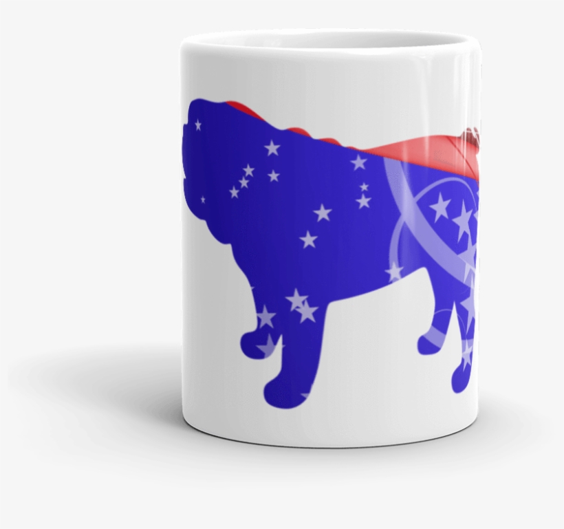 English Bulldog Patriotic Shape 11oz Mug - Coffee Cup, transparent png #9765710