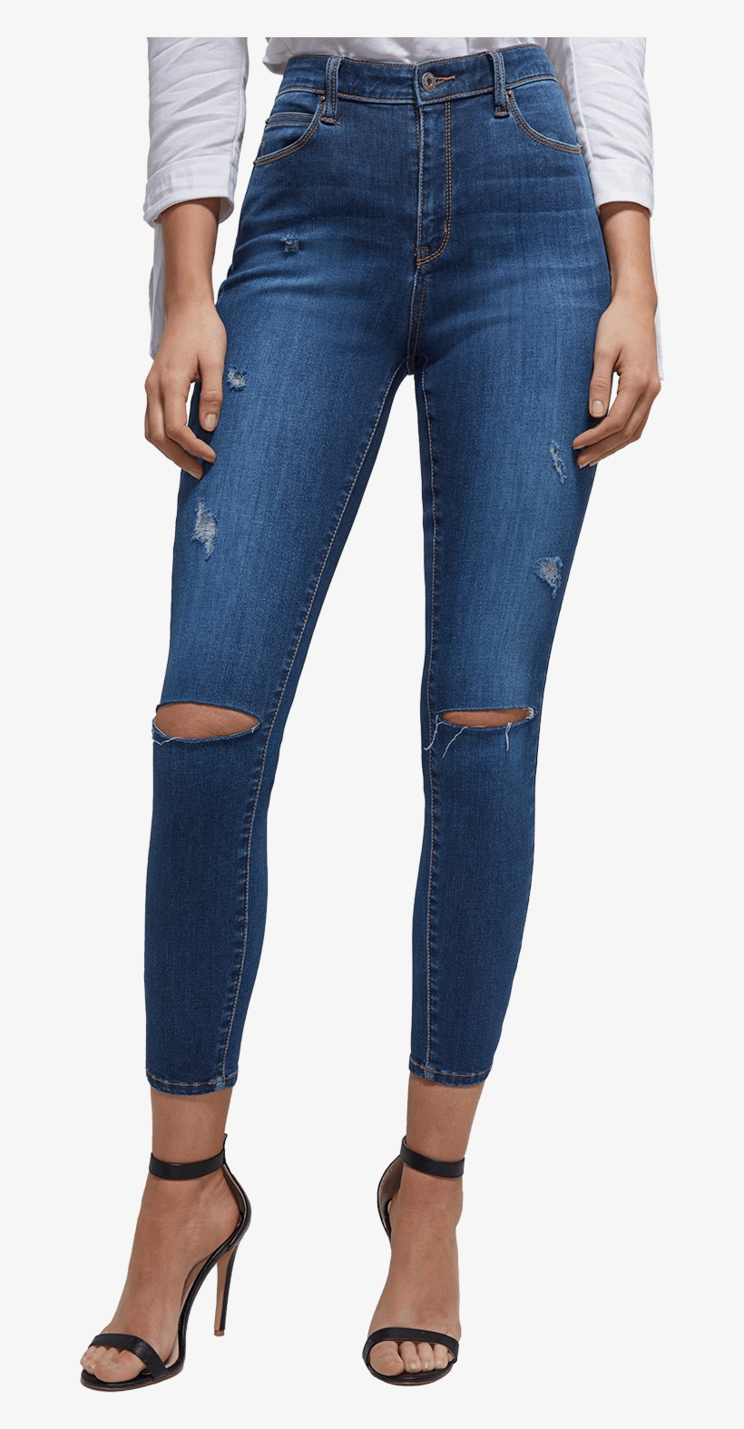 Khloe Crop Jean In Colour Citadel - Khloe Crop Jeans Bardot, transparent png #9765892