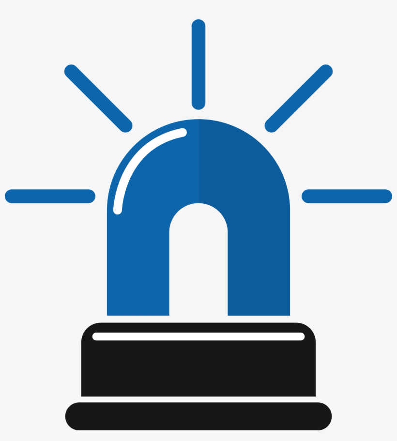 Alarm Device Siren Security Blue - Security Alarm Vector Png, transparent png #9766673