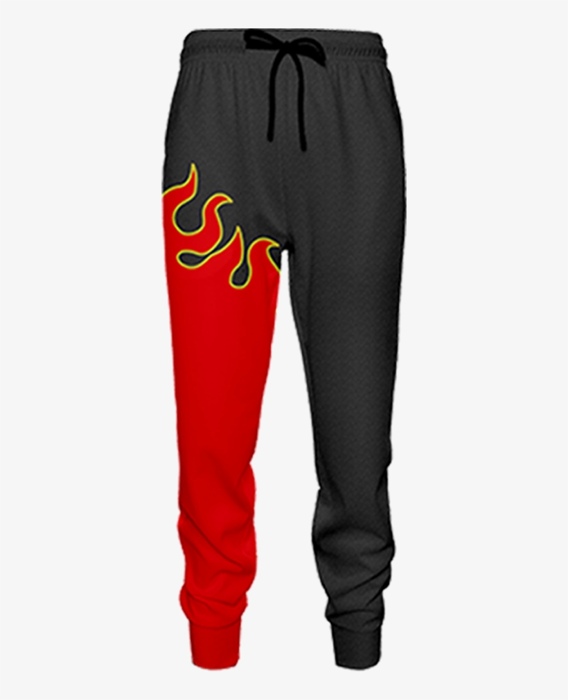 Tekken Jin Kazama Red Flame Cosplay Jogging Pants Fullprinted - Pocket, transparent png #9766872