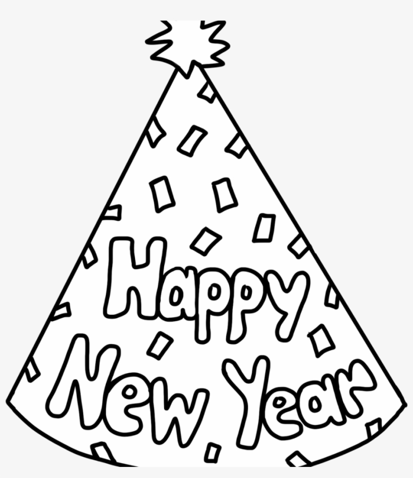 Free Christmas New Years Coloring Pages 10 C Teach - New Years Eve 2019 Colouring Pages, transparent png #9768189