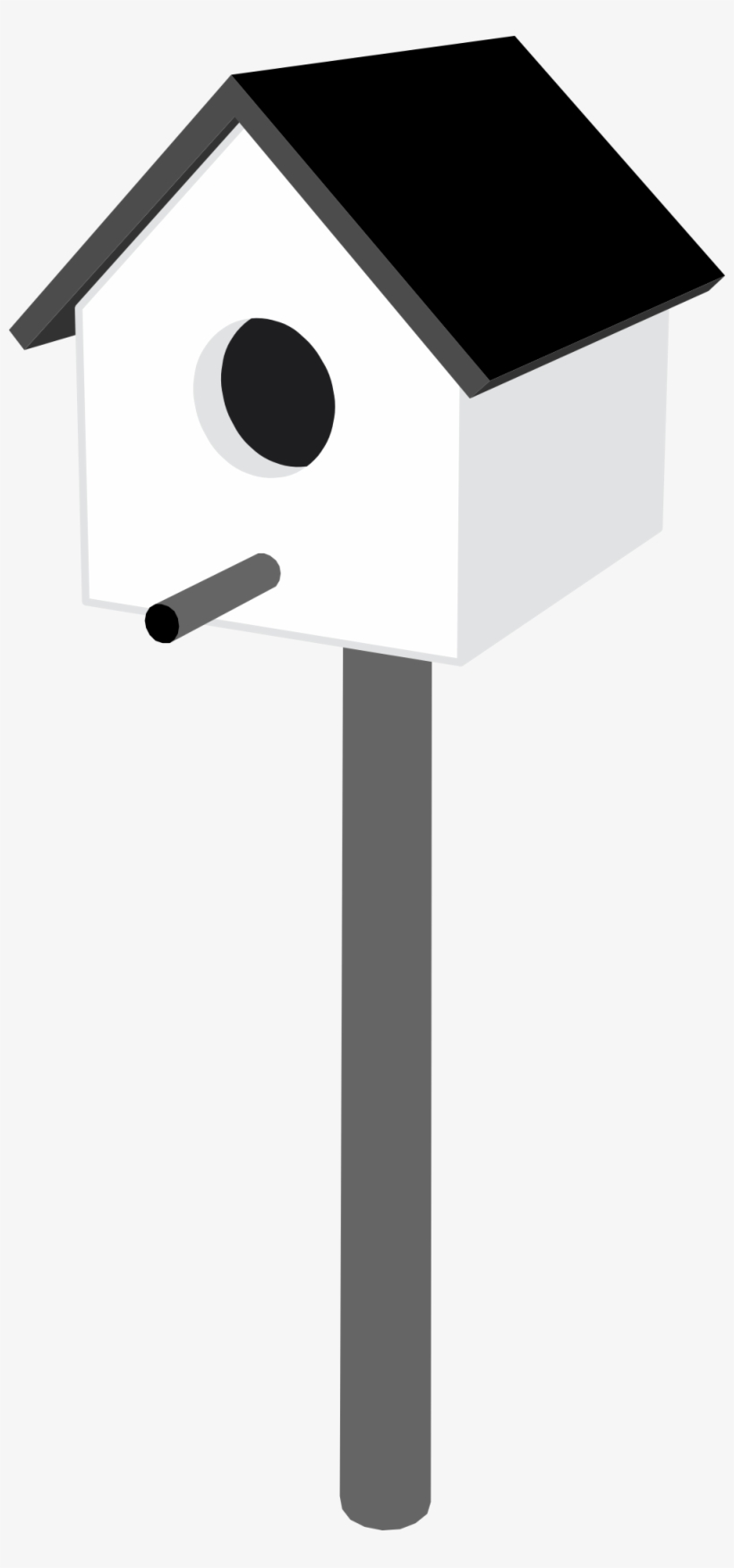 Clipartist - Black And White Bird House, transparent png #9768994