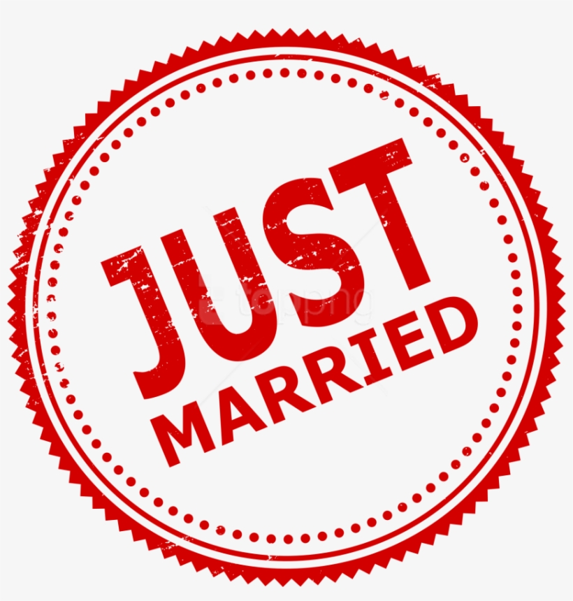 Free Png Just Married Stamp Png Images Transparent - Just Married Sign Png, transparent png #9769992