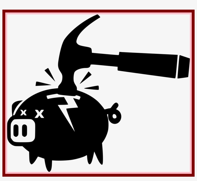 Broken Clipart Piggy Bank - Clip Art, transparent png #9770127