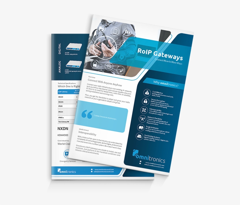 Omnitronics Brochures - Flyer, transparent png #9770131