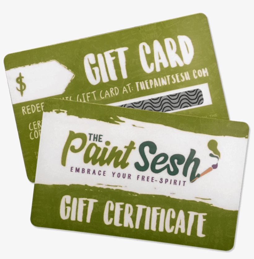 The Paint Sesh Gift Card - Paper, transparent png #9771134