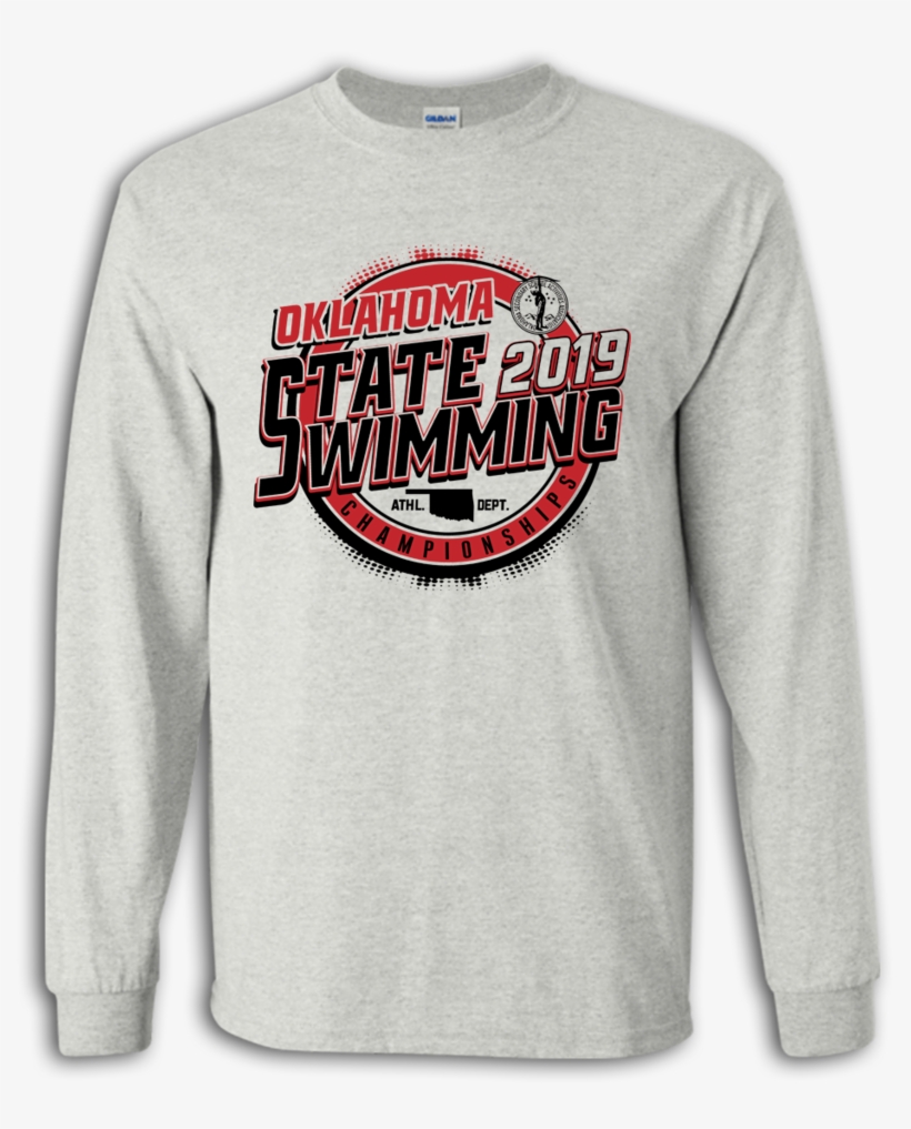 2019 Ossaa State Championship Swimming Long Sleeve - Long-sleeved T-shirt, transparent png #9771607