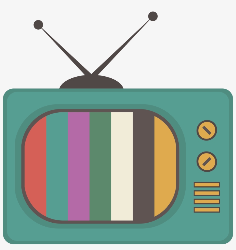 Retro Old Tv Transprent Png Free Ⓒ - Old Tv Cartoon Png, transparent png #9771643