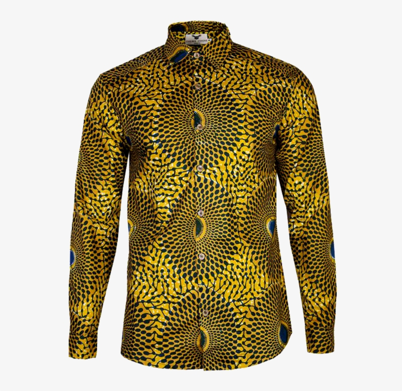 Kitenge Long Sleeved Shirt - Long Sleeve African Print Shirt, transparent png #9771879