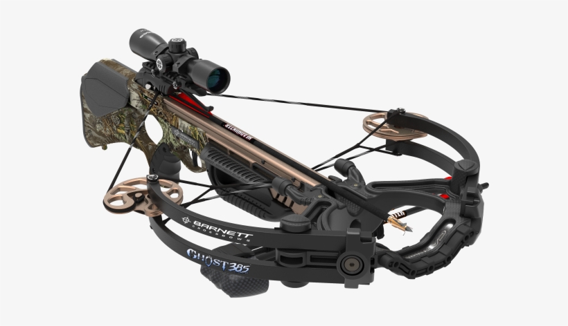 Barnett Ghost 385 Crt Crossbow 185 Lbs Pkg W/scope,quiver,20" - Arbalète Barnett Ghost 410, transparent png #9772248