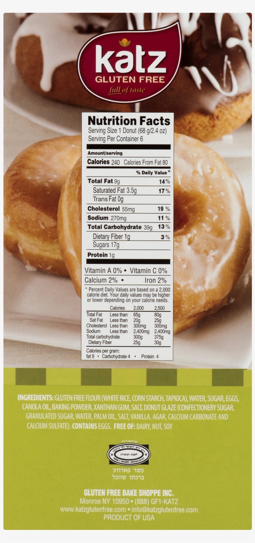 Katz Gluten Free Glazed Donuts - Katz, transparent png #9772409