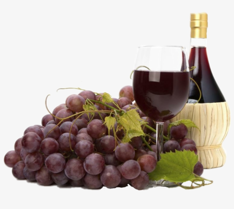 #wine #grapes - Red Wine With Grapes, transparent png #9772579