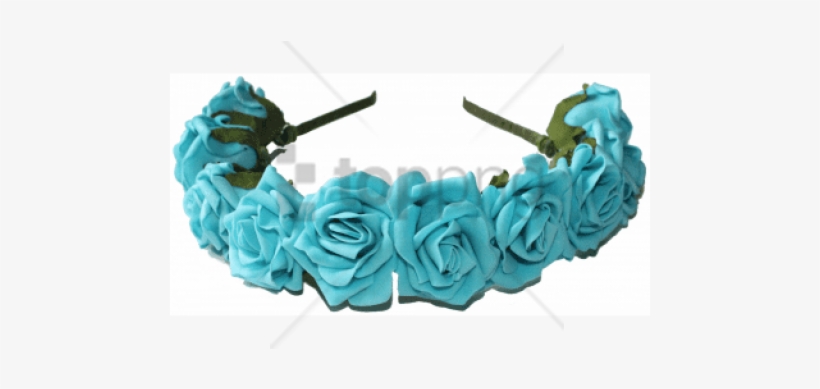 Free Png Blue Transparent Flower Crown Png Image With - Garden Roses, transparent png #9773103