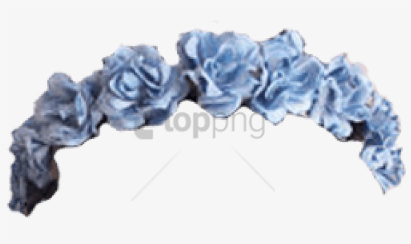 Free Png Download Blue Flower Crown Transparent Png - Flower Crown Blue Png, transparent png #9773283