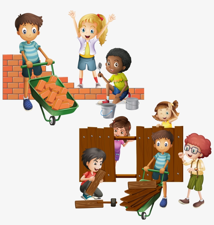 Wall Brick Building Clip Art Child And, transparent png #9774621