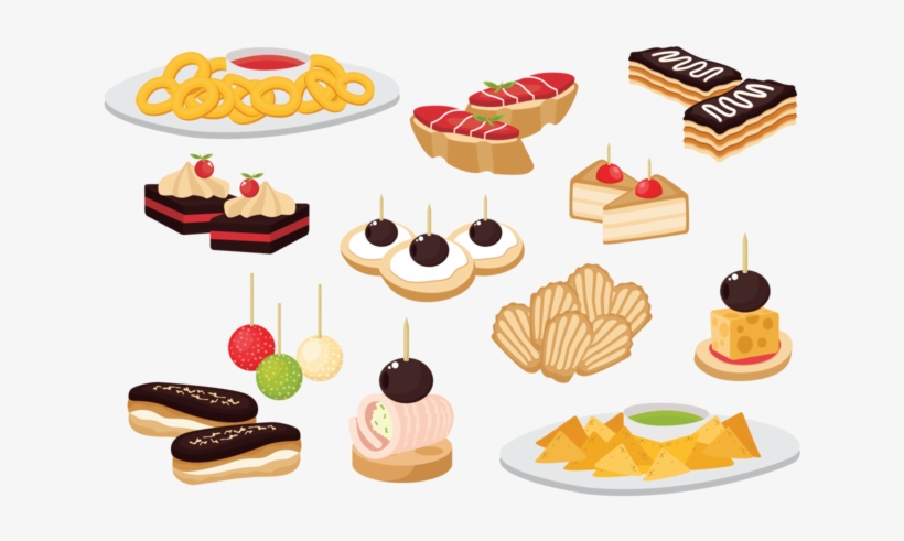 Canape Snacks Appetizer Vector - Canapes Vector, transparent png #9775958