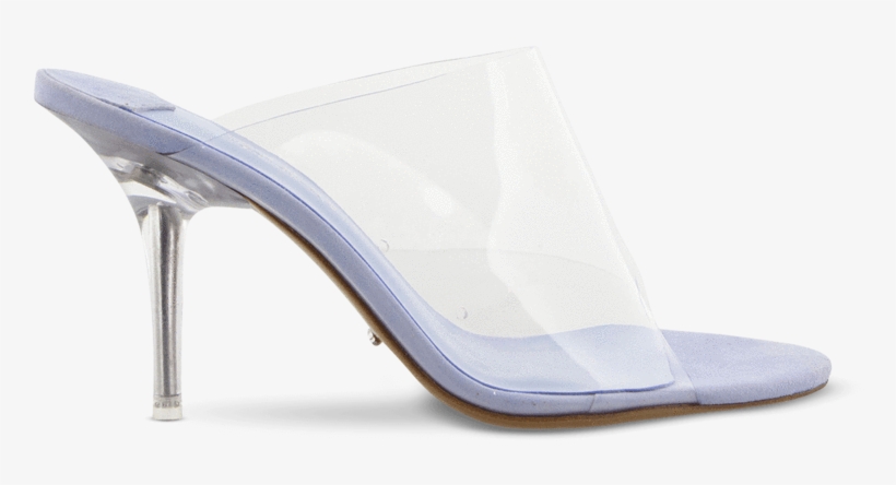 Indigo Clear Vynalite/dusty Blue Kid Heels - Basic Pump, transparent png #9777725