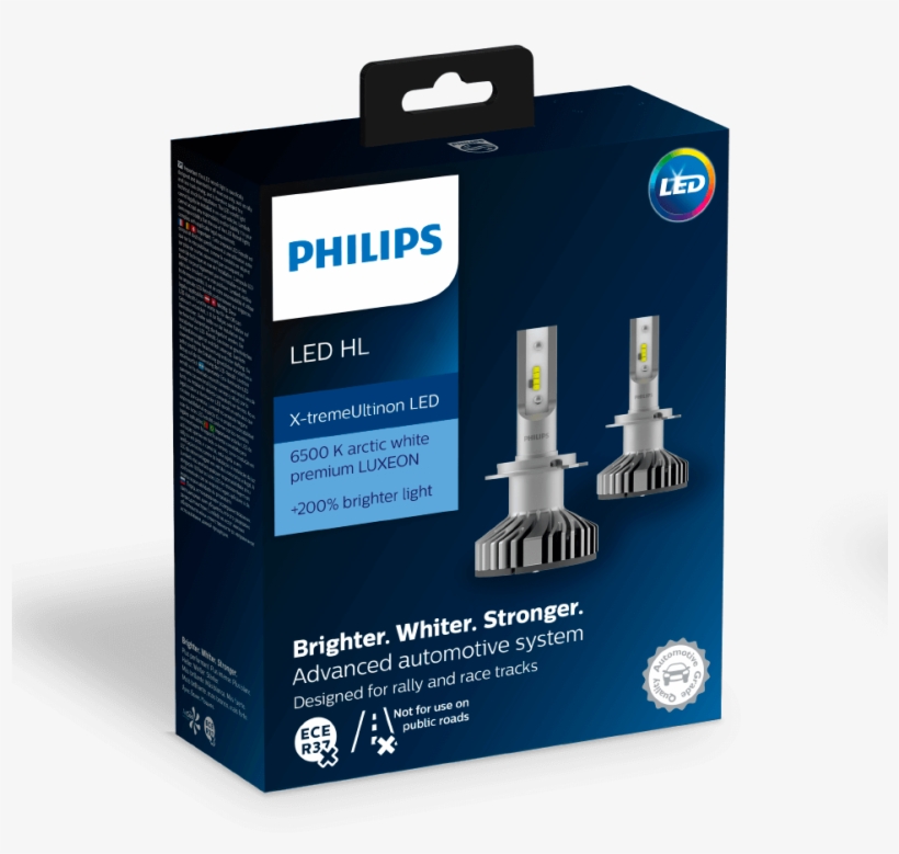 X-tremeultionon Led - Philips Ultinon Led H7, transparent png #9777853