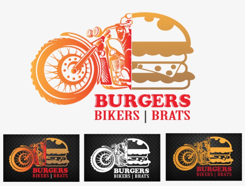 Masculine Upmarket Food Store For Burgers Bikers - Food Bikers Logo, transparent png #9779102