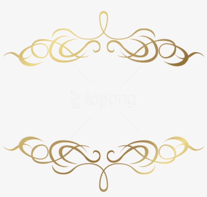 Free Png Download Transparent Gold Elenets Clipart - Transparent Border Gold Png, transparent png #9782311