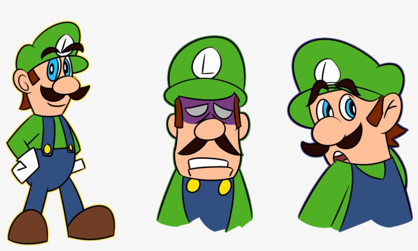 Luigi Sketches - Cartoon, transparent png #9782377