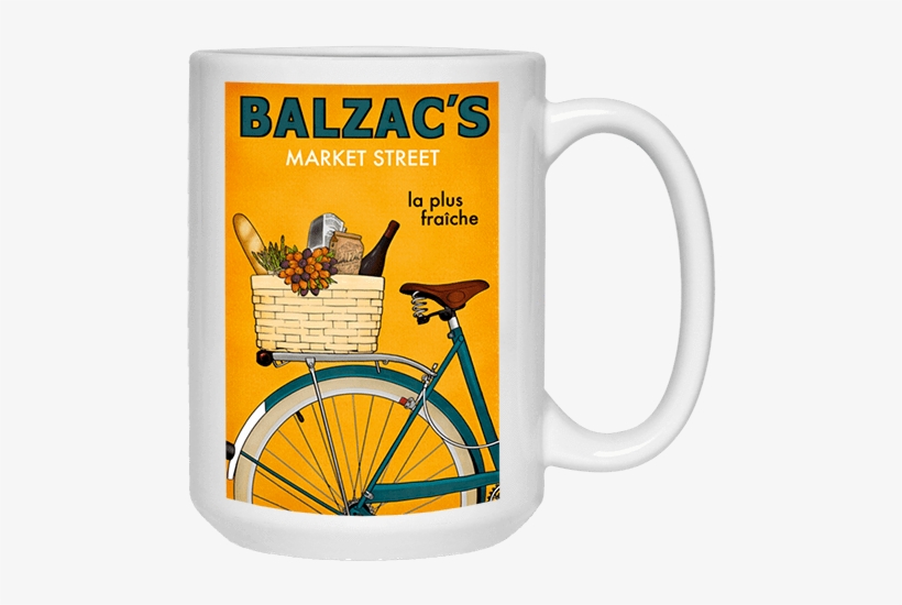 Ceramic Coffee Mug 15oz Market Street - Balzacs Posters, transparent png #9783311
