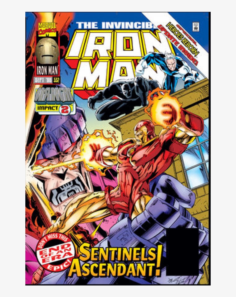 Купете Comics 1996-09 Iron Man - X Men Avengers Onslaught, transparent png #9783751