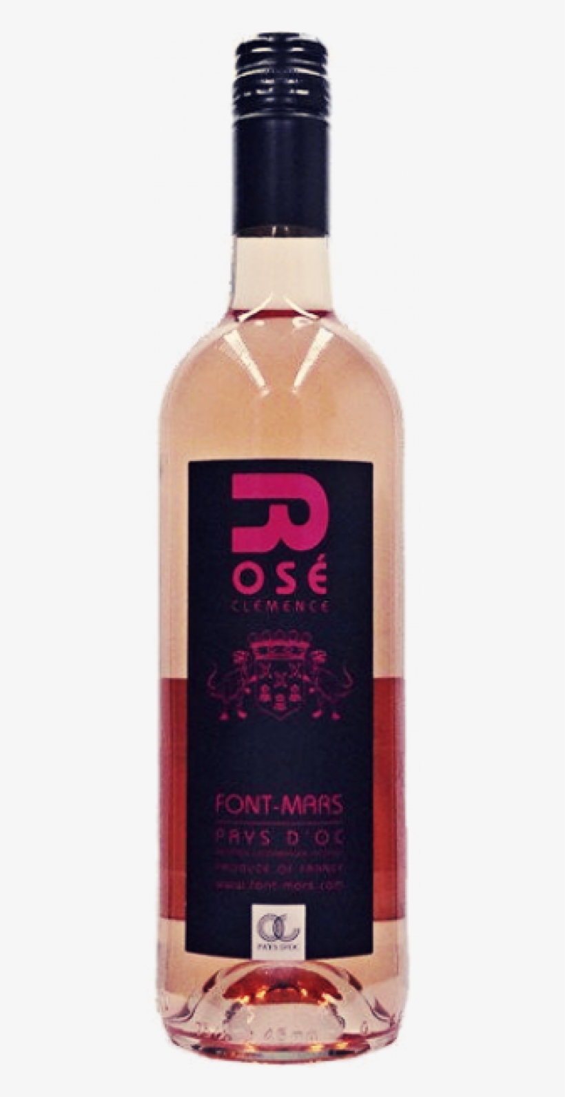 Font-mars Rose Clemence Pays D'oc - Two-liter Bottle, transparent png #9784144