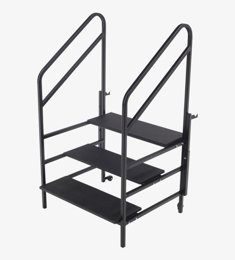 Amtab Stp3 Three Stage Step With Handrail For 24 Inch - Stairs, transparent png #9784281
